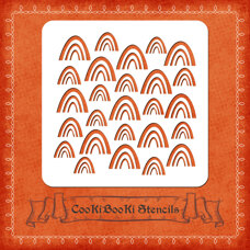 Decoration Materials - Silicone Stencil - Rainbows Texture