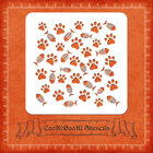 Silicone Stencil - Paws and Fish Bones