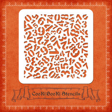 Silicone Stencil - Numbers Texture