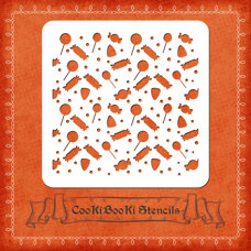 Decoration Materials - Silicone Stencil - Halloween Texture #02