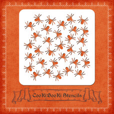 Silicone Stencil - Halloween Spiders