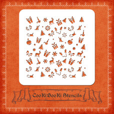 Decoration Materials - Silicone Stencil - Christmas Texture #02