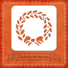 Silicone Stencil - Christmas Wreath No. 02