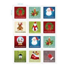 Edible Stickers - Christmas Stamps No. 02