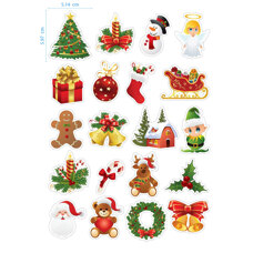 Christmas and Winter - Edible Stickers - Christmas Stickers #01