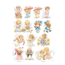 Christmas and Winter - Edible Stickers - Baby Angels #01