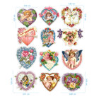 Edible Stickers - Valentine Hearts No. 02