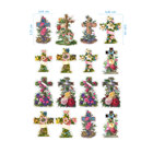 Edible Stickers - Flower Crosses