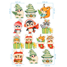 Edible Stickers - Cartoon Christmas Heroes No. 03