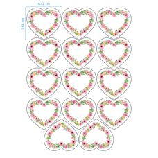 Edible Stickers - Flower Hearts