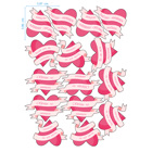Edible Stickers - Hearts With Love Inscriptions No. 02