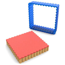 Cookie Cutters - Polycarbonate Cookie Cutter – Waved Square