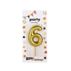 Party Candle Six - Gold 5 cm