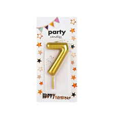 Decoration Materials - Party Candle Seven - Gold 5 cm