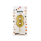 Декоративна свещ Party - осмица златна 5 см