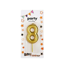 Decoration Materials - Party Candle Eight - Gold 5 cm
