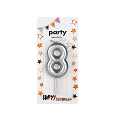 Декоративна свещ Party - осмица сребърна 5 см