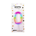 Декоративна свещ Party – нула с дъговидни цветове