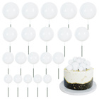 Cake Toppers – Decorative White Foam Balls, 20 pcs