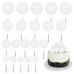 Cake Toppers – Decorative White Foam Balls, 20 pcs