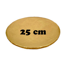 Cake Lightweight Board Round - Gold 25cm