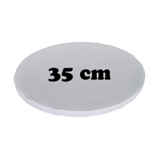 Cake Lightweight Board Round - White 35cm