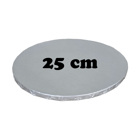Cake Lightweight Board Round - Silver 25cm