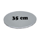 Cake Lightweight Board Round - Silver 35 cm