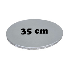 Cakes and Muffins - Cake Lightweight Board Round - Silver 35 cm