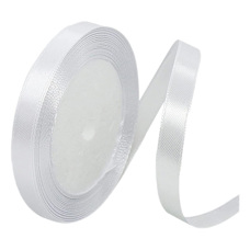 Decoration Materials - White Satin Ribbon - 1.5 cm x 22 m