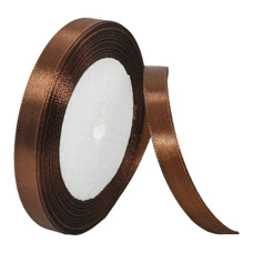 Brown Satin Ribbon - 12 cm x 22 m