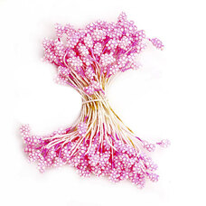 Flower Stamen - Light Pink Styrofoam