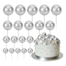 Decoration Materials - Cake Toppers – Decorative SilverFoam Balls, 20 pcs