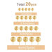 Cake Toppers – Decorative Sparkle Gold Foam Balls, 20 pcs