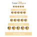 Cake Toppers – Decorative Gold Foam Balls, 20 pcs