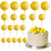 Cake Toppers – Decorative Yellow Foam Balls, 20 pcs