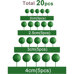 Cake Toppers – Decorative Green Foam Balls, 20 pcs