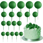 Cake Toppers – Decorative Green Foam Balls, 20 pcs
