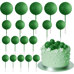 Cake Toppers – Decorative Green Foam Balls, 20 pcs