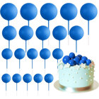 Cake Toppers – Decorative Blue Foam Balls, 20 pcs