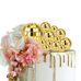 Gold Disco Ball Cake Topper Set – 12 Pieces, 48 × 28 mm