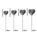 Cake Toppers – Decorative Silver Foam Hearts, 20 pcs