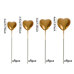 Cake Toppers – Decorative Gold Foam Hearts, 20 pcs