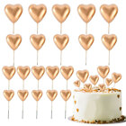 Cake Toppers – Decorative Gold Foam Hearts, 20 pcs