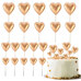 Cake Toppers – Decorative Gold Foam Hearts, 20 pcs