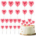 Cake Toppers – Decorative Red Foam Hearts, 20 pcs