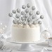 Silver Glitter Foam Balls on Wire Stems – 20 mm, Set of 20