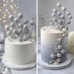Silver Glitter Foam Balls on Wire Stems – 20 mm, Set of 20