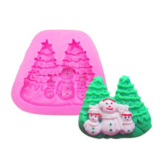 Modeling Molds - Silicone Mold - Snowmen with Trees