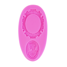 Silicone mold - Frame Cameo